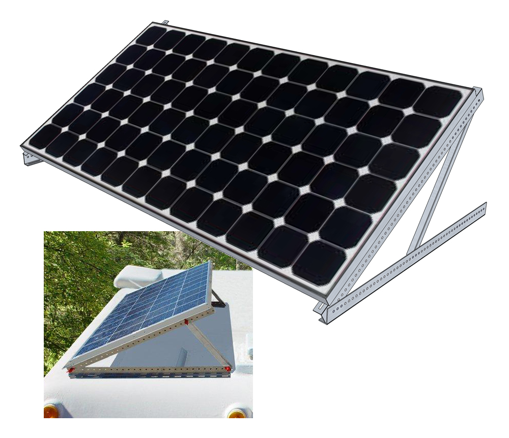 Caravan & Motorhome Solar Panel Mounting Frame (1 or 2 panels